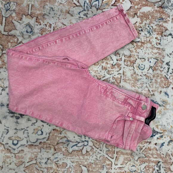 Veronica Beard Women's Kate Skinny Acid Wash Pink High Rise Jeans Barbiecore 28 - Picture 7 of 11